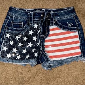 Girls size 8 jean shorts